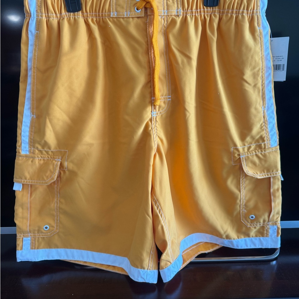 Joe Boxer Orange Cargo Shorts with Elastic Waistband